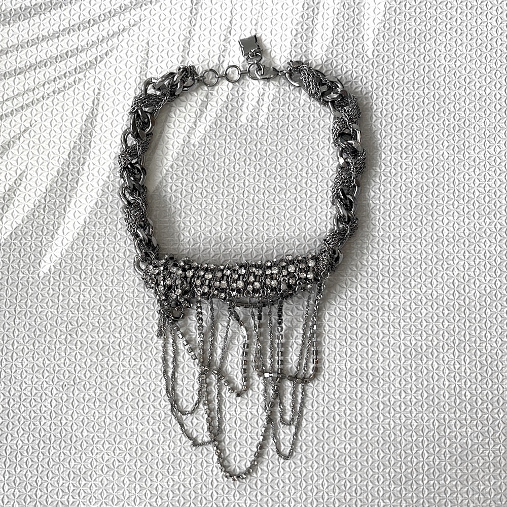 BCBG MAXAZRIA Stunning Silver Chain Necklace